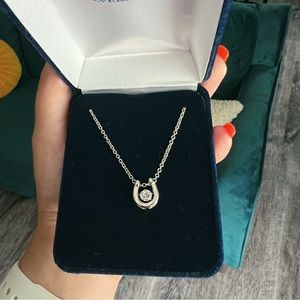 Dancing Birthstone Horseshoe Necklace